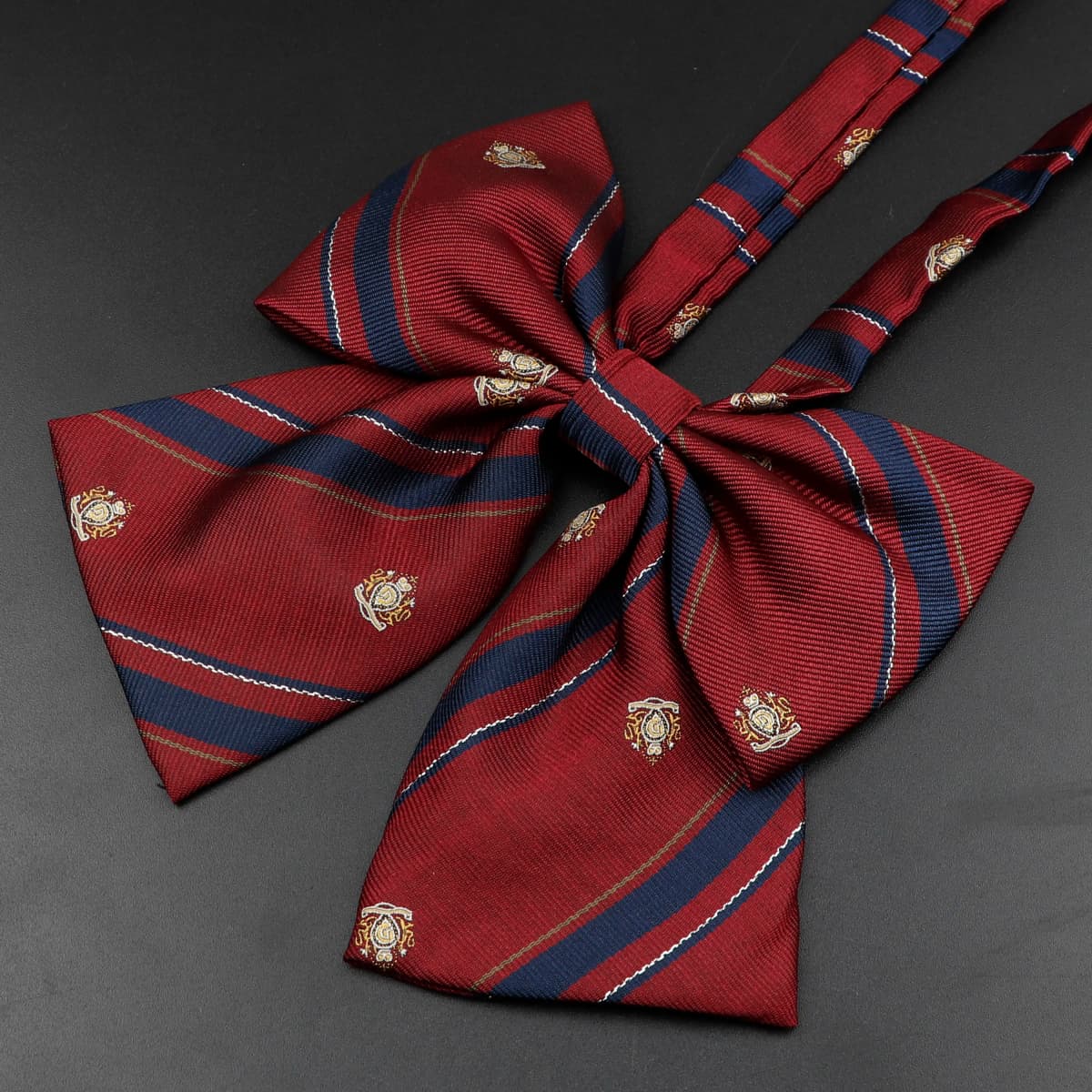 School Uniform Bow Tie Set For Boys Girls Polyester Plaid Striped British Slim Necktie Bowtie Party Student Children Accessories