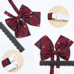School Uniform Bow Tie Set For Boys Girls Polyester Plaid Striped British Slim Necktie Bowtie Party Student Children Accessories