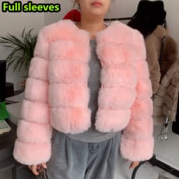 Women's Fashion Faux Fur Coat Super Hot Autumn Winter Women Short Faux Fox Fur Fluffy Jacket High Quality 7XL Ladies Furry Coats