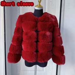 Women's Fashion Faux Fur Coat Super Hot Autumn Winter Women Short Faux Fox Fur Fluffy Jacket High Quality 7XL Ladies Furry Coats