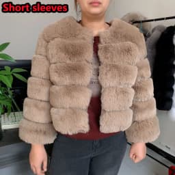 Women's Fashion Faux Fur Coat Super Hot Autumn Winter Women Short Faux Fox Fur Fluffy Jacket High Quality 7XL Ladies Furry Coats