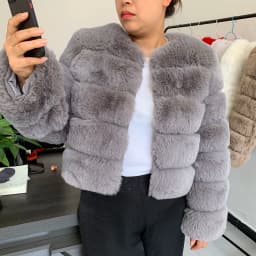 Women's Fashion Faux Fur Coat Super Hot Autumn Winter Women Short Faux Fox Fur Fluffy Jacket High Quality 7XL Ladies Furry Coats