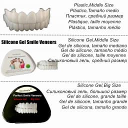 Latest Snap on Smile Dental Upper Lower Fake Teeth Cover Perfect Bright Veneers Comfort Fit Flex Dentures Braces Whitening