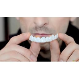 Latest Snap on Smile Dental Upper Lower Fake Teeth Cover Perfect Bright Veneers Comfort Fit Flex Dentures Braces Whitening