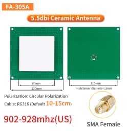 UHF RFID Circular Ceramic Antenna Use for Access Control UHF RFID Reader Small Antenna with SMA MMCX TNC for UHF RFID Reader