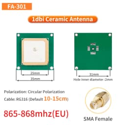 UHF RFID Circular Ceramic Antenna Use for Access Control UHF RFID Reader Small Antenna with SMA MMCX TNC for UHF RFID Reader