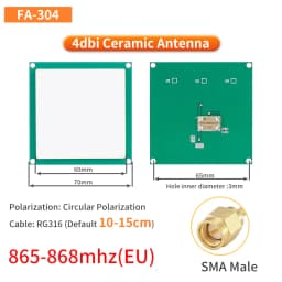 UHF RFID Circular Ceramic Antenna Use for Access Control UHF RFID Reader Small Antenna with SMA MMCX TNC for UHF RFID Reader