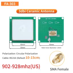 UHF RFID Circular Ceramic Antenna Use for Access Control UHF RFID Reader Small Antenna with SMA MMCX TNC for UHF RFID Reader