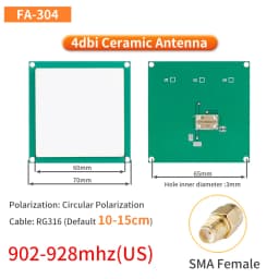 UHF RFID Circular Ceramic Antenna Use for Access Control UHF RFID Reader Small Antenna with SMA MMCX TNC for UHF RFID Reader