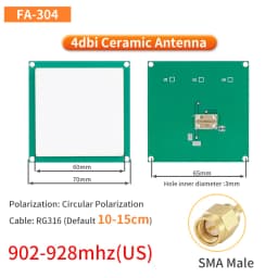 UHF RFID Circular Ceramic Antenna Use for Access Control UHF RFID Reader Small Antenna with SMA MMCX TNC for UHF RFID Reader