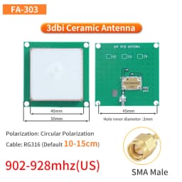 UHF RFID Circular Ceramic Antenna Use for Access Control UHF RFID Reader Small Antenna with SMA MMCX TNC for UHF RFID Reader