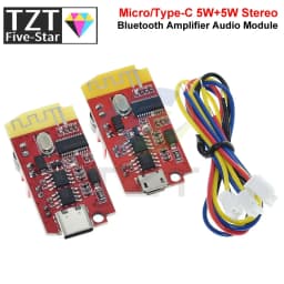 1/3PCS DC 3.7V 5V 5W Digital Audio Amplifie Board Double Plate DIY Bluetooth-5.0 Speaker Sound Music Module Type-c/Micro USB