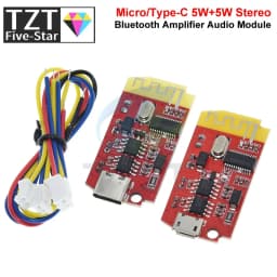 1/3PCS DC 3.7V 5V 5W Digital Audio Amplifie Board Double Plate DIY Bluetooth-5.0 Speaker Sound Music Module Type-c/Micro USB