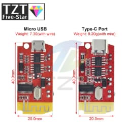 1/3PCS DC 3.7V 5V 5W Digital Audio Amplifie Board Double Plate DIY Bluetooth-5.0 Speaker Sound Music Module Type-c/Micro USB