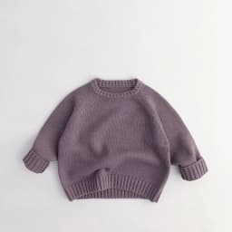 2026 Spring New Pure Cotton Solid Kids Sweaters Vintage Boys Pullover Knitwear for 1-7 Years Toddler Girls Sweater Shirt Outwear