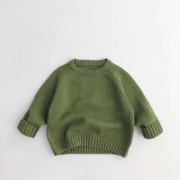 2026 Spring New Pure Cotton Solid Kids Sweaters Vintage Boys Pullover Knitwear for 1-7 Years Toddler Girls Sweater Shirt Outwear
