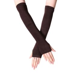 Unisex Long Fingerless Gloves Gloves Arm Cover Striped Cotton Wrist Sleeves Arm Warmer Sleeve Knitted Gloves Womens Fingerless