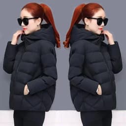 New Winter Women's Cold Coat Parkas Super Hot Hooded Padded Jacket Cropped Jacket Plus Size Long Sleeve Top Korean Fashion
