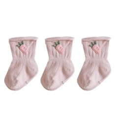3Pair/lot New Baby Socks Cotton Cartoon Carrot Newborn Boys and Girls Foot Socks