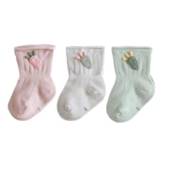 3Pair/lot New Baby Socks Cotton Cartoon Carrot Newborn Boys and Girls Foot Socks