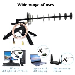 16dBi 2.4GHz WIFI Yagi Directional Antenna Enhanced Signal Notebook Desktop PC Computer USB Wireless Network Card PCIE Adapter