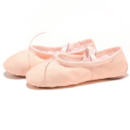 USHINE Girls Ballet Shoes Canvas Soft Flat Sole Yoga Ballet Dance Slippers Children Practise Ballerina Shoes Woman Dance Shoes