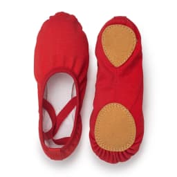 USHINE Girls Ballet Shoes Canvas Soft Flat Sole Yoga Ballet Dance Slippers Children Practise Ballerina Shoes Woman Dance Shoes