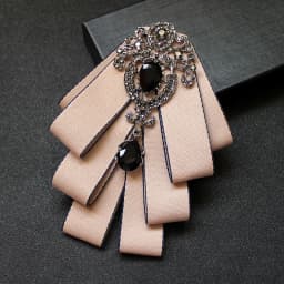 Luxury Fashion Bowties Bows Tie Brooch Fabric Crystal Pins And Brooches Corsage Butterfly Blouse Accessories Pin Lapel for Women