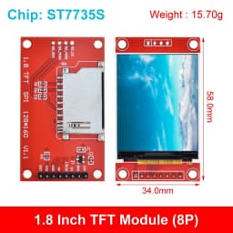 TFT Display 0.96/1.3/1.44/1.8/2.4/2.8/3.5 Inch TFT Full Color Screen LCD Module ST7735 ILI9341 Driver Interface SPI for Arduino