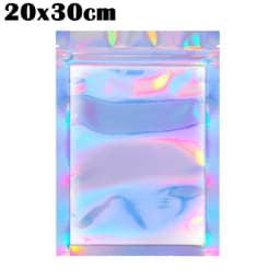 100pcs Bubble Bag Translucent Zip Lock Bags Holographic Storage Bag Xmas Gift Packaging Socks Sexy Lingerie Glove Cosmetics