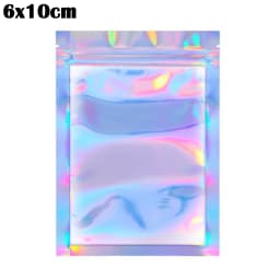 100pcs Bubble Bag Translucent Zip Lock Bags Holographic Storage Bag Xmas Gift Packaging Socks Sexy Lingerie Glove Cosmetics