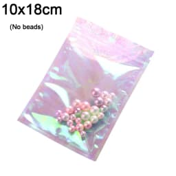 100pcs Bubble Bag Translucent Zip Lock Bags Holographic Storage Bag Xmas Gift Packaging Socks Sexy Lingerie Glove Cosmetics
