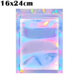 100pcs Bubble Bag Translucent Zip Lock Bags Holographic Storage Bag Xmas Gift Packaging Socks Sexy Lingerie Glove Cosmetics