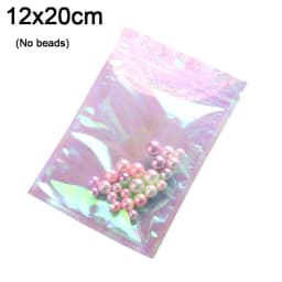 100pcs Bubble Bag Translucent Zip Lock Bags Holographic Storage Bag Xmas Gift Packaging Socks Sexy Lingerie Glove Cosmetics