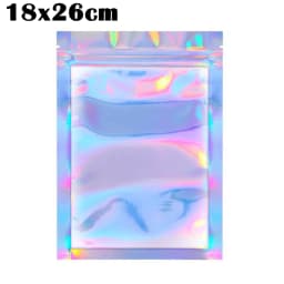 100pcs Bubble Bag Translucent Zip Lock Bags Holographic Storage Bag Xmas Gift Packaging Socks Sexy Lingerie Glove Cosmetics