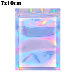 100pcs Bubble Bag Translucent Zip Lock Bags Holographic Storage Bag Xmas Gift Packaging Socks Sexy Lingerie Glove Cosmetics