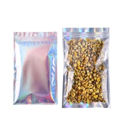 100pcs Bubble Bag Translucent Zip Lock Bags Holographic Storage Bag Xmas Gift Packaging Socks Sexy Lingerie Glove Cosmetics
