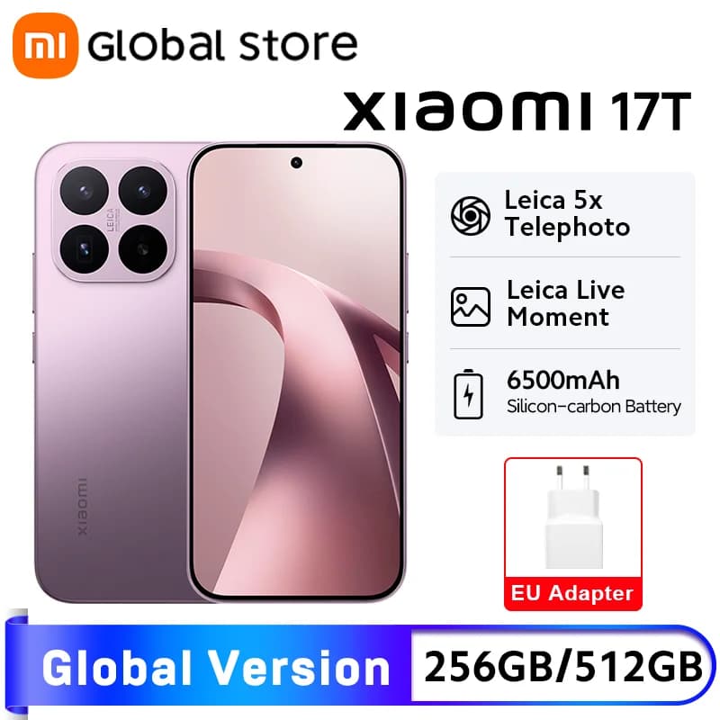 New Xiaomi 17T 5G Smartphone Global Version 12GB RAM 6500mAh 67W Charging 6.59' Eye-care Display MTK Dimensity 8500-Ultra 50MP