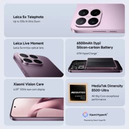 New Xiaomi 17T 5G Smartphone Global Version 12GB RAM 6500mAh 67W Charging 6.59' Eye-care Display MTK Dimensity 8500-Ultra 50MP