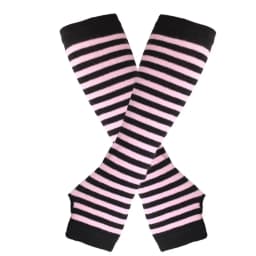 Fashion Women Emo Gloves Lady Striped Elbow Gloves Warmer Knitted Long Fingerless Gloves Elbow Mittens Christmas Acces Gifts