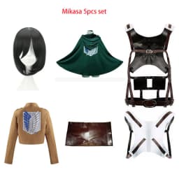 Cosplay Anime Levi Ackerman Mikasa Ackerman Cosplay Costume Eren Jaeger Outfits Hange Zoe Cosplay Costume AOT Full Set