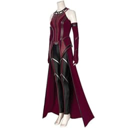 Scarlet Cosplay Witch Maximoff Wanda Vision Cosplay Costume Headwear Cloak and Pants Full Set Outfit Halloween Accessories Props