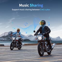 Fodsports M1-S Plus Helmet Intercom Motorcycle Bluetooth Headset 8 Rider 2000M BT Interphone,Music Sharing,FM Radio