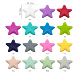 Cute-idea 10 pcs Star Silicone Beads Baby Food Grade Teethers DIY Baby Teething Toys For Pacifier Chain Necklace Accessories