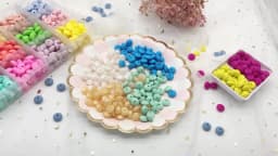 Cute-idea Baby Silicone Lentils Beads 100Pcs Baby Abacus Lentils teething beads infant Pacifier Chain Care toys Accessories gift