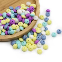 Cute-idea Baby Silicone Lentils Beads 100Pcs Baby Abacus Lentils teething beads infant Pacifier Chain Care toys Accessories gift