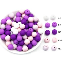 Cute-Idea 50Pcs Silicone Beads 9mm Baby Chewable Rounds Pearl Teether Infants Pacifier Pendant Toys Accessories Baby Products