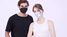 Reusable KN95 Face Mask Respirator 5 Layer Protection Anti-dust FFP2 Mask Face Protective With Breathing Valve PM044