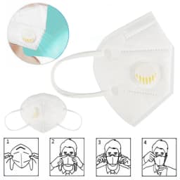 Reusable KN95 Face Mask Respirator 5 Layer Protection Anti-dust FFP2 Mask Face Protective With Breathing Valve PM044