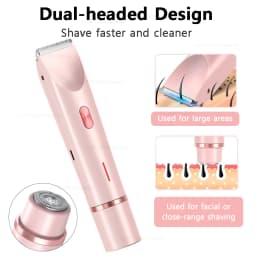 Electric Shaver for Women Electric Razor for Womens Bikini Legs Underarm Public Hairs Rechargeable Trimmer with Detachable Head